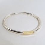 zilveren halssieraad rond&recht