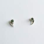    zilveren oorknopjes bolletjes nefriet