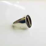 zilveren zegelring met as en i