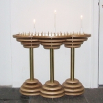 eikenhouten kaarsenbak