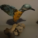 Vliegende ijsvogel groenblauw