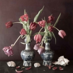 Tulpen in Delftsblauw