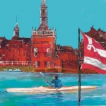 Accijnstoren en kanoër 