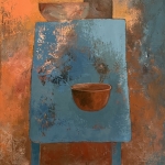 Blauwe tafel
