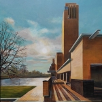 Raadhuis bij zonsondergang