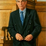 portret van de curator van de Groningse universiteit