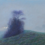 Koplampen in de mist