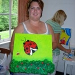 Kinderschilderij lieveheersbeestje