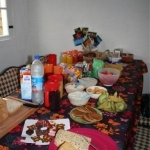 Gezellig met wat versnaperingen.