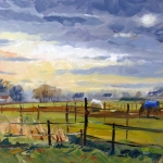 zicht op velden nabij Prinsenbeek