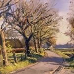 avondlicht aan de Langendijksestraat