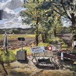 afgesloten grensovergang vanwege corona