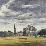 een toilet tussen de velden nabij Nispen