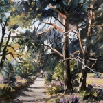 Rucphense hei in olieverf