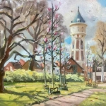 watertoren vanuit Vrouwenhof