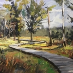 Rozenven in olieverf