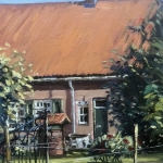 boerderij in avondlicht Heijbeeksestraat Nispen