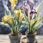 bloemen in aquarel
