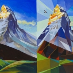 Matterhorn in gouache