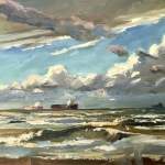 schepen op de Noordzee