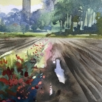 aquarel van schets Nispen