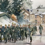 commando's tijdens speedmars in marches-les-Dames