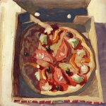 Pizza uit schetsboek Frankrijk