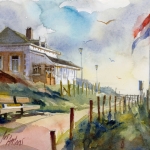 Domburg in aquarel