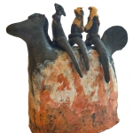 paard met 3 berijders  4