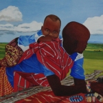 Keniaanse vrouw met kind