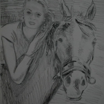 Meisje met haar paard