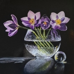 Crocus in kristal vaas