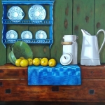 Plate rack with lemons