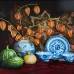 Ginger jar with lanterns