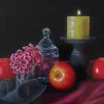 Candlelight with apples