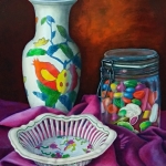 Candy jar with Japanese vase