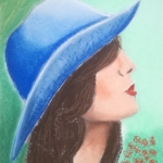 Portret in pastel: 'Flower Power'