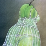 Frivole groene peer