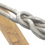 Platte knoop van staal