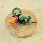 Mini 4 hoorn geel rode snavel