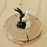 Mini zwart wit gehoornd