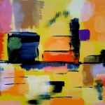 Compositie in geel en oranje