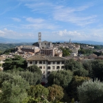 Old Perugia with two towers
