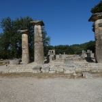 Hera Tempel Zuilen in Olympia
