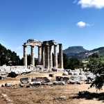 Perspectivisch vergezicht van ZEUS Tempel in Nemea