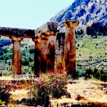 Apollo Tempel Zuilen in Korinthe