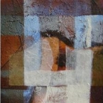 abstract schilderij-compositie in bruin 3