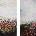 Tweeluik bloemenveld