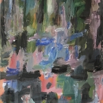 Figuur in het bos - abstract