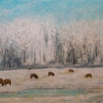 Schapen in de sneeuw